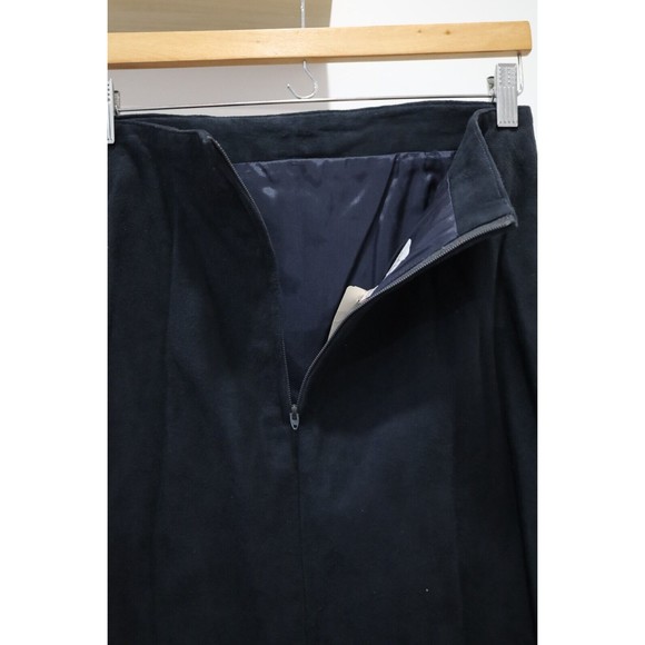 NWT Vakko Womens Size 12 Skirt Blue Suede Knee Length Vintage Academia 90s Y2K - Picture 4 of 7